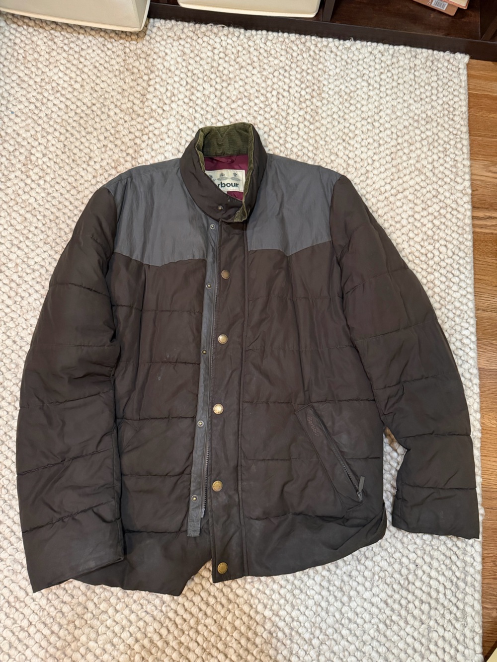 Barbour Brown Quilted Puffer Jacket